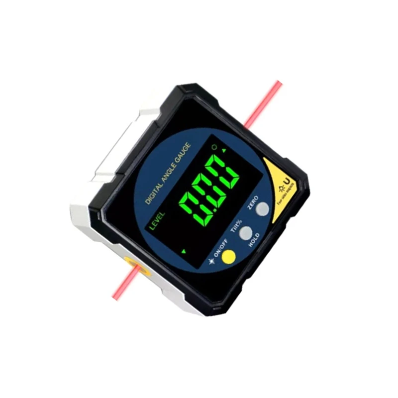 Digital Angle Finder-Gauge 4 Side Magnets Magnetic Level Protractor Inclinometer USB Rechargeable For Sawing Woodworking