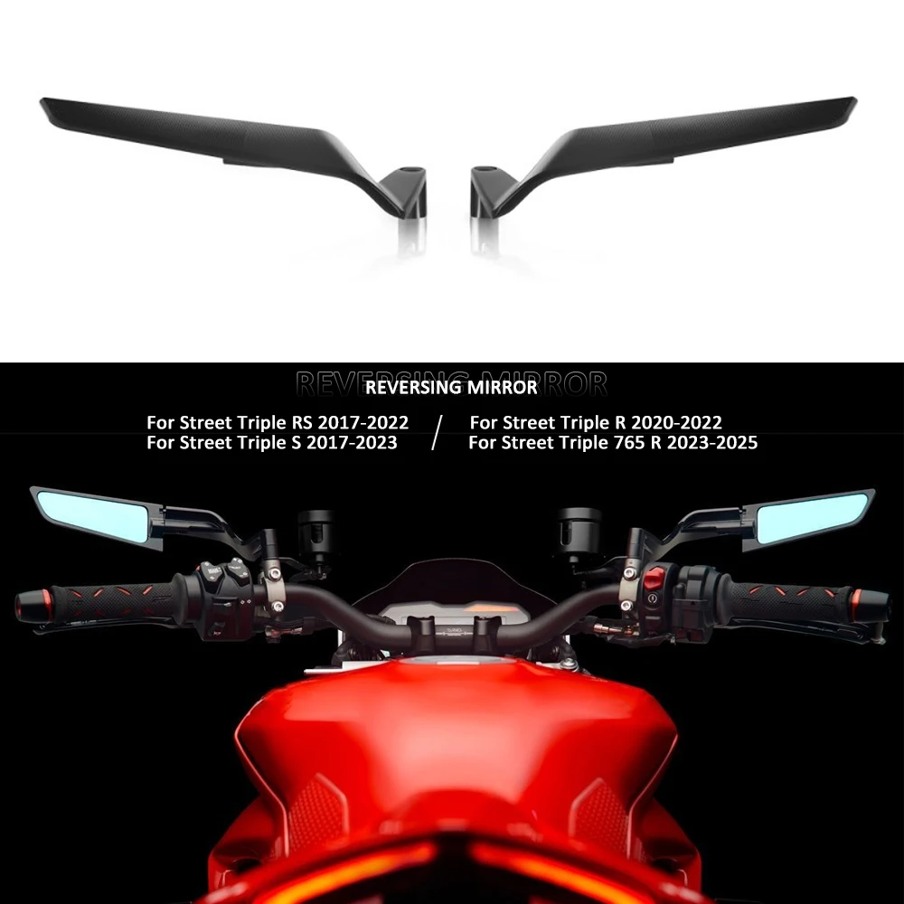 

Rear View Mirror For Street Triple RS S R New Motorcycle Accessories Adjustable Rotatable Mirror Kit For Street Triple 765 R