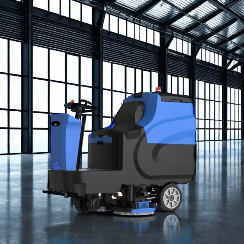 Automatic Industrial Floor Cleaning Equipment, Ride on Scrubber Dryer for Factory and Logistics Centers