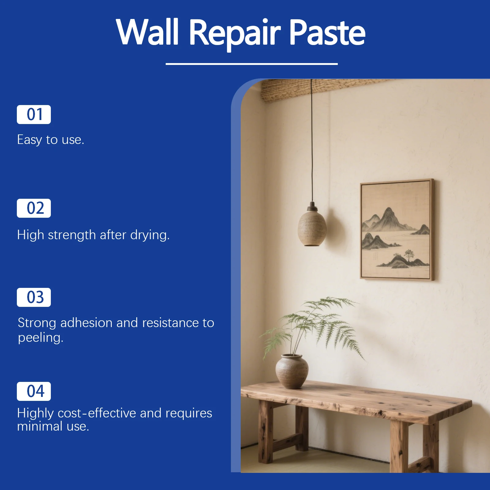 Trockenbau-Reparaturset mit Schaber, Wandloch- und Rissfüllpaste, schnell trocknendes Reparaturmittel, schimmelresistentes Heim-Restaurierungswerkzeug – Detail 6