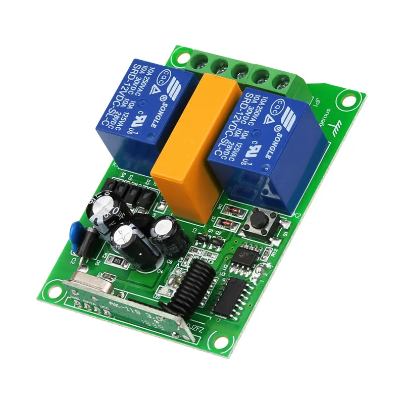 AC 220 V 2 CH RF Wireless Remote Control switch tubular motor Shutter/winch/garage rolling door/electric curtain/Projection