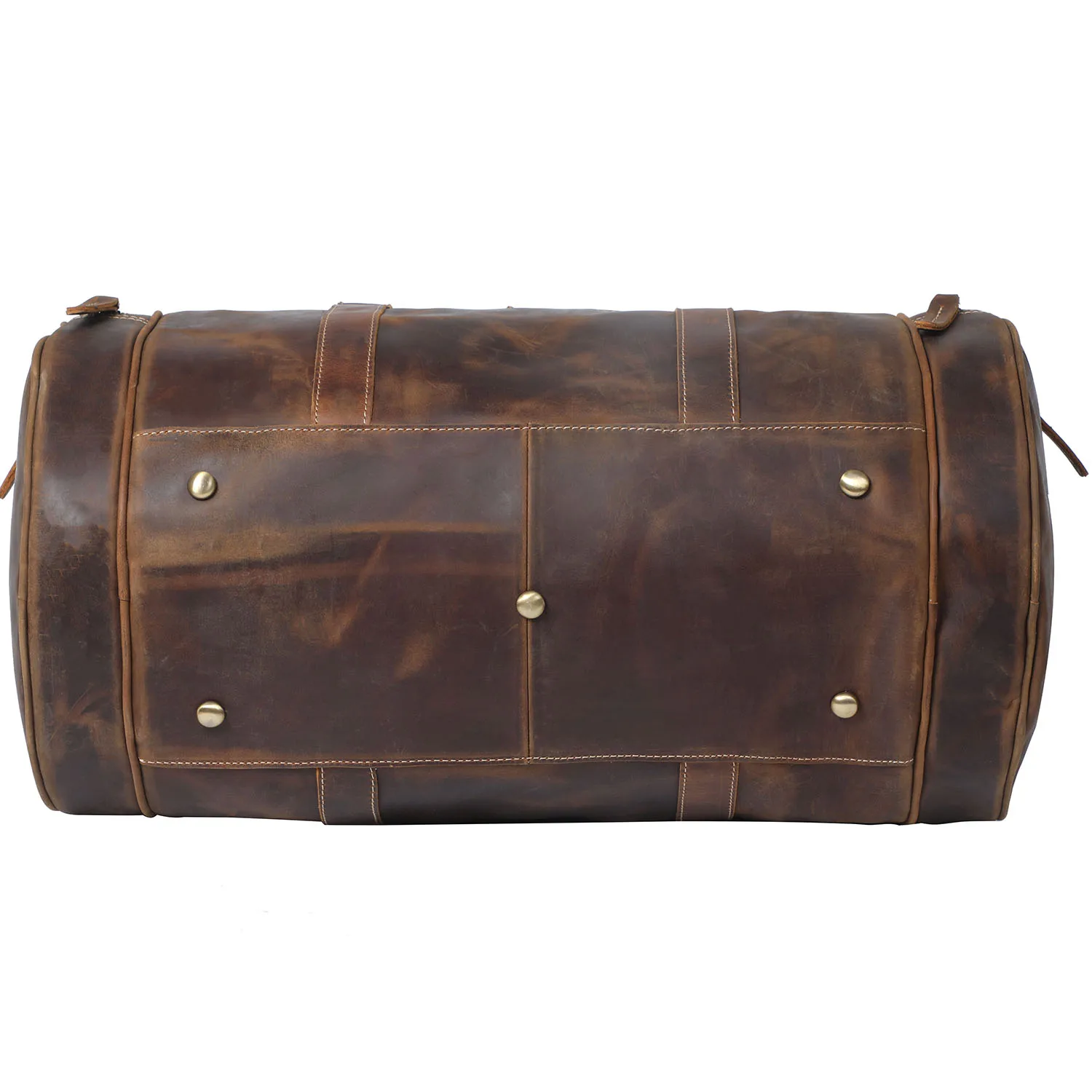 S.WORKER Vintage Vollnarbenleder-Reisetasche für Herren, Echtleder, Große Kapazität, Weekender-Reisetasche – Detail 9