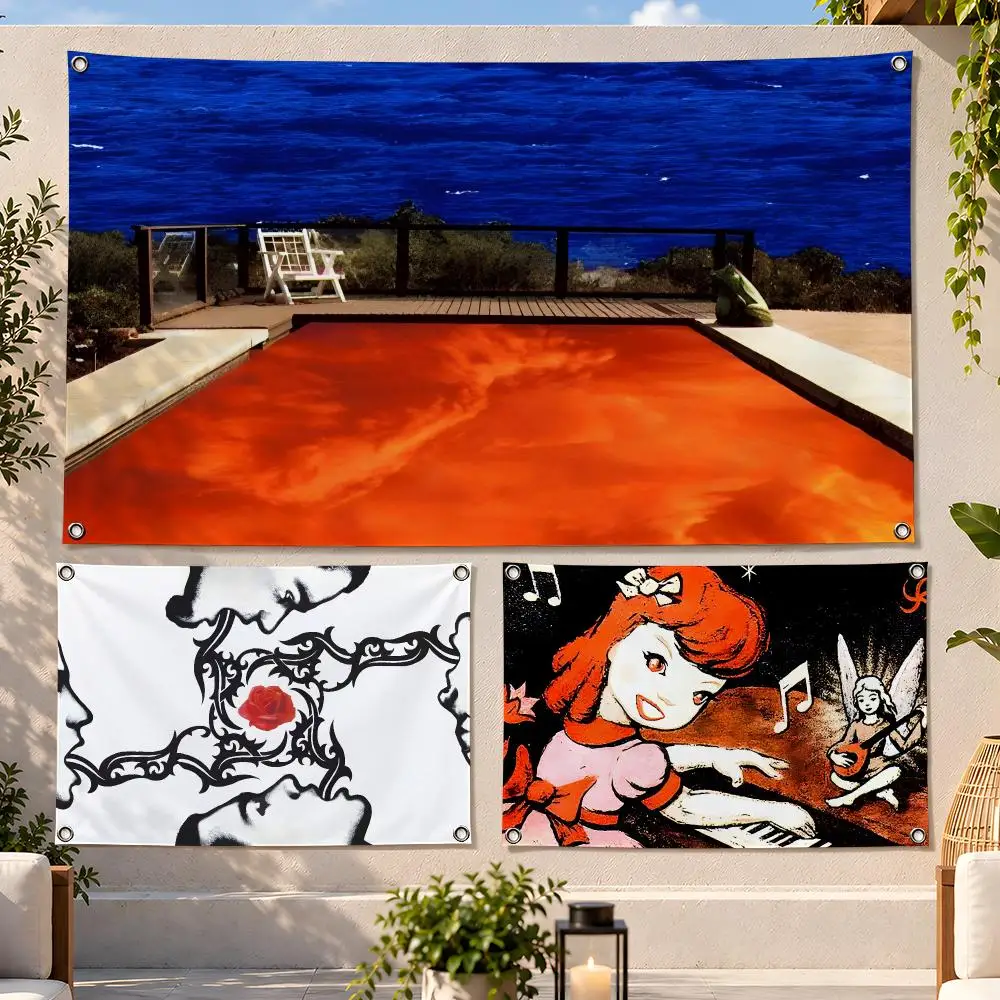 Band Funk Red Hot Chili Peppers Flags Fan Flag Banner Wall Hanging Outdoor Yard Camping Dorm Garage Party Home Decor Gift