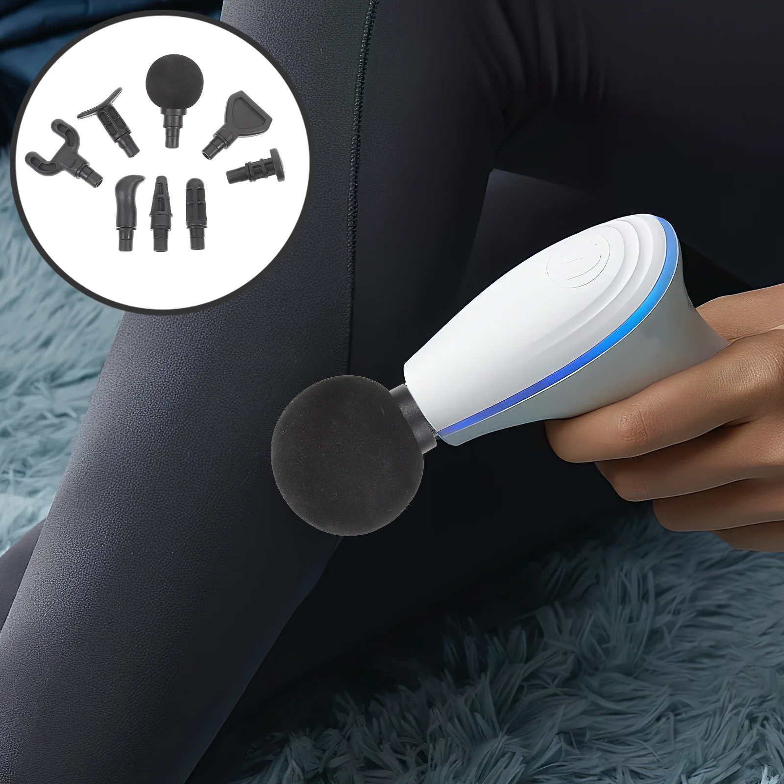 

1 комплект, комплект массажной головы, черный ударный шарик для глубокой релаксации тканей, фасциальный массажер, сменный инструмент для фитнеса, терапии тела