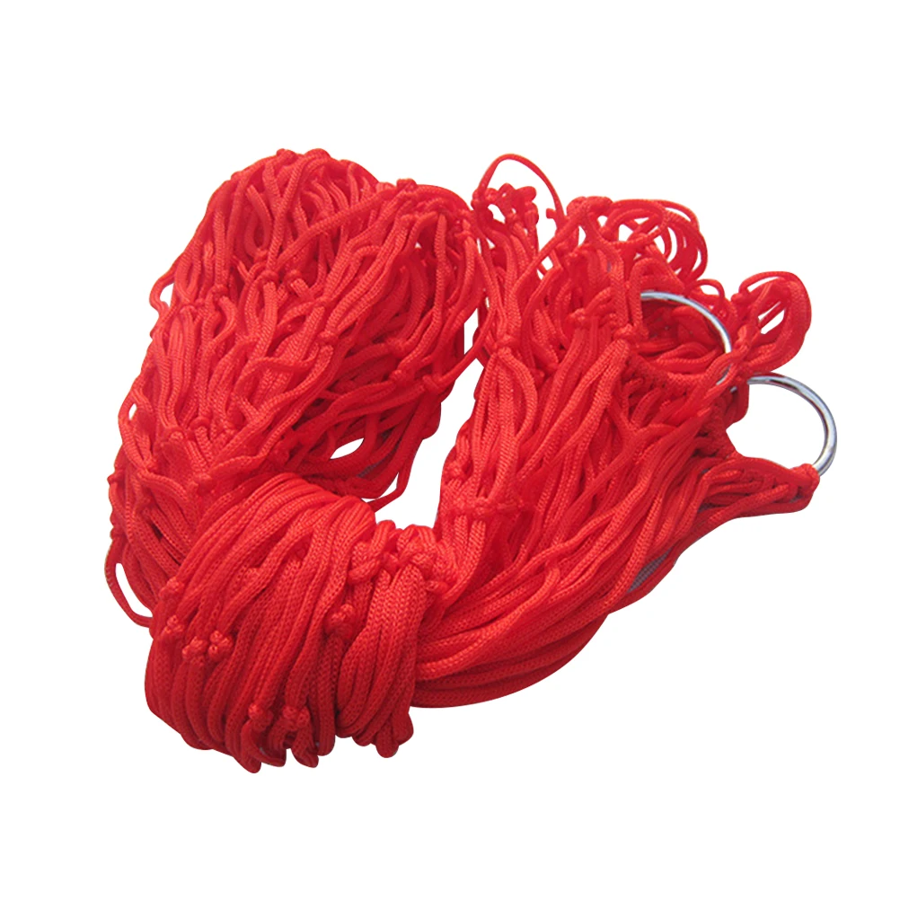 

Nylon Hammock Portable Hanging Bed Swing Outdoor Leisure Mesh Stretcher Camping Hiking Travel Pool Lake Rest Sleep