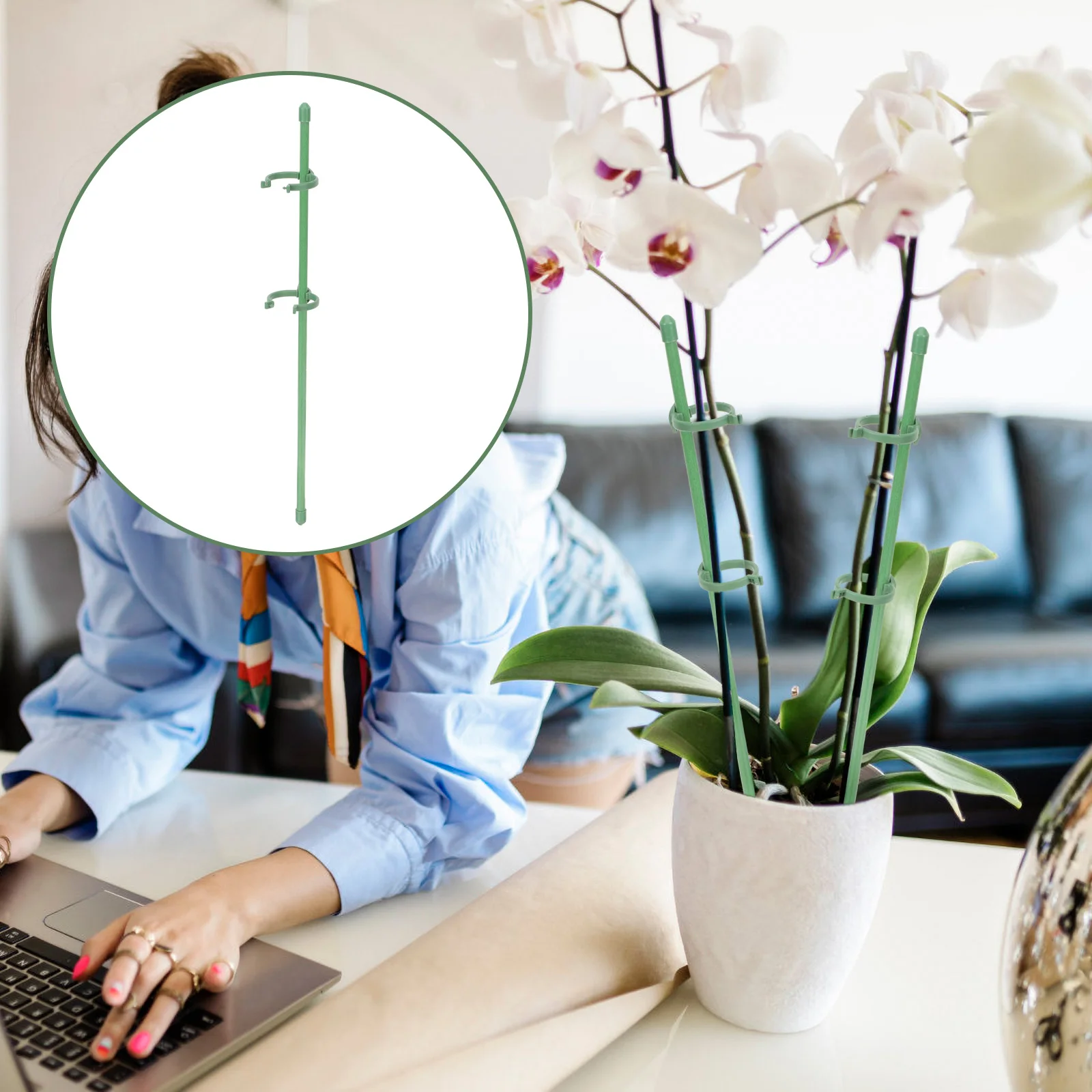 50pcs Lightweight Tall Plant St Indoor Reusable Plastic Flower Rack Plant Frame Climbing Frame chid St