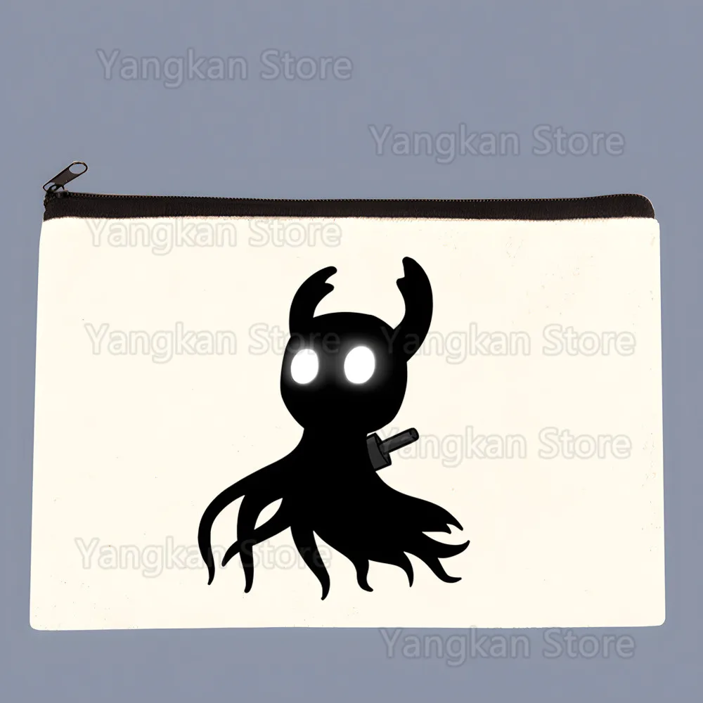 Hollow Knight Ghost Knight Game Skull Canvas Coin Purse Canvas Bag Small Square Key Storage Card Cartoon Coin Bag