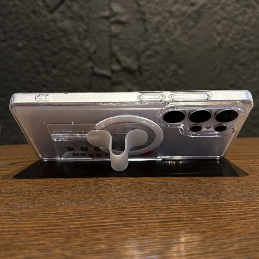 Transparente Magnetische Magsafe-Kartenhalter-Hülle für Samsung S26 Ultra S25 S24 Plus mit Kabelloser Ladefunktion und Stoßfestem Schutz – Detail 6