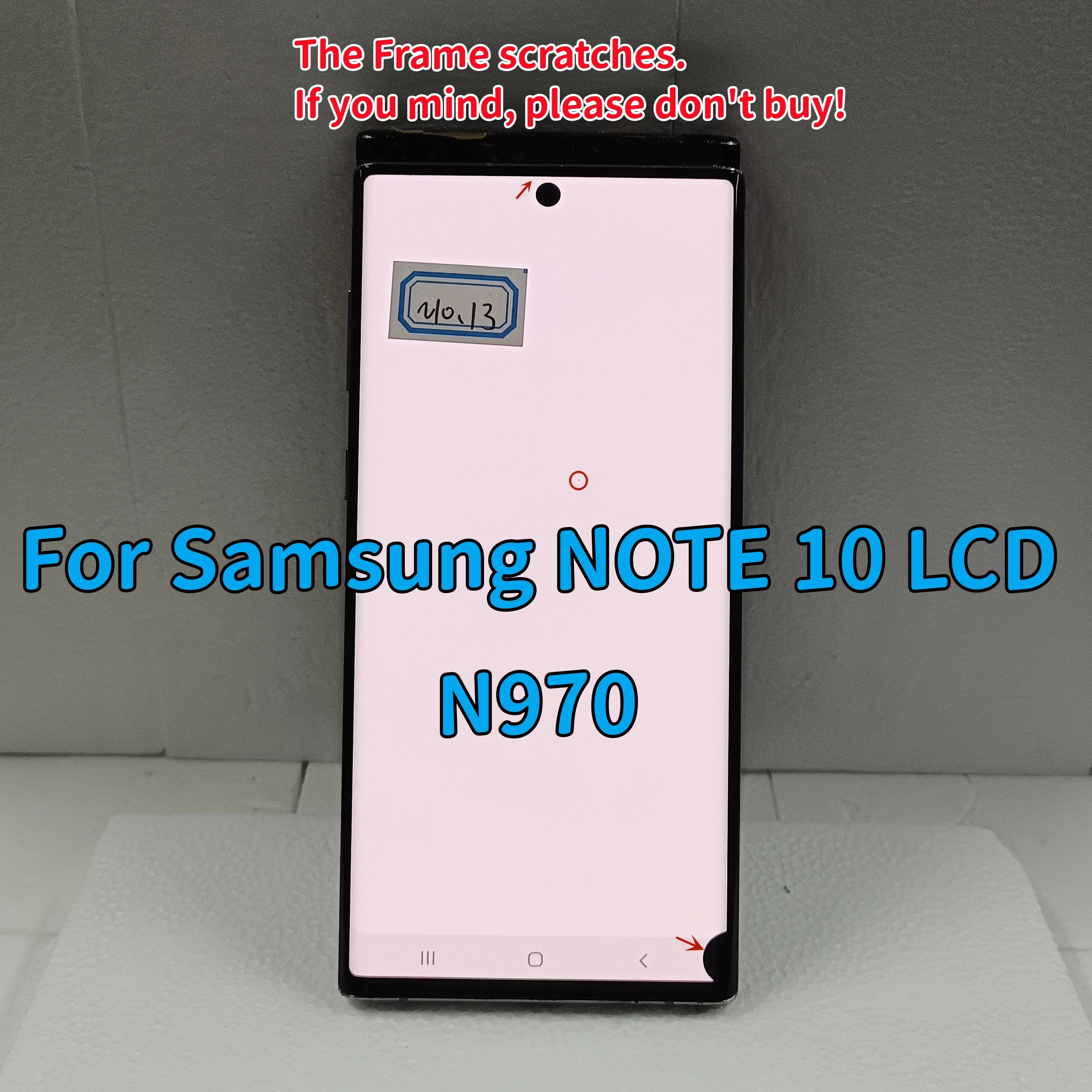 

100% протестировано Super Amoled для Samsung Galaxy Note 10 N970F N970 N9700, ЖК-дисплей, дигитайзер сенсорного экрана в сборе, с дефектом