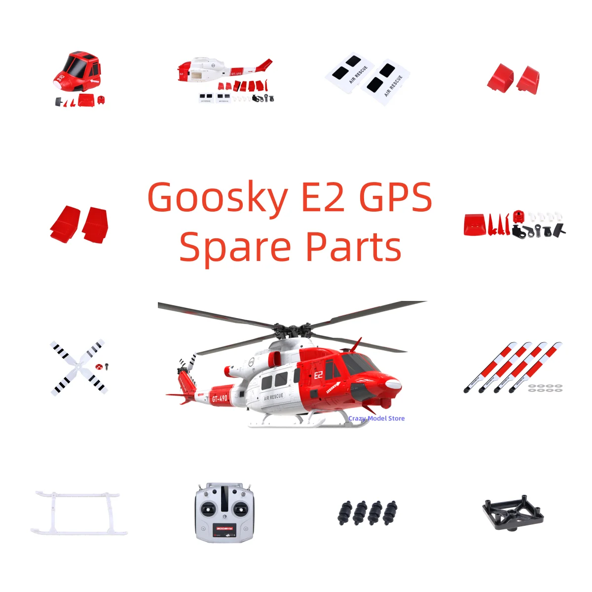 2025 Goosky E2 GPS Rescue Edition Helicopter Spare Parts