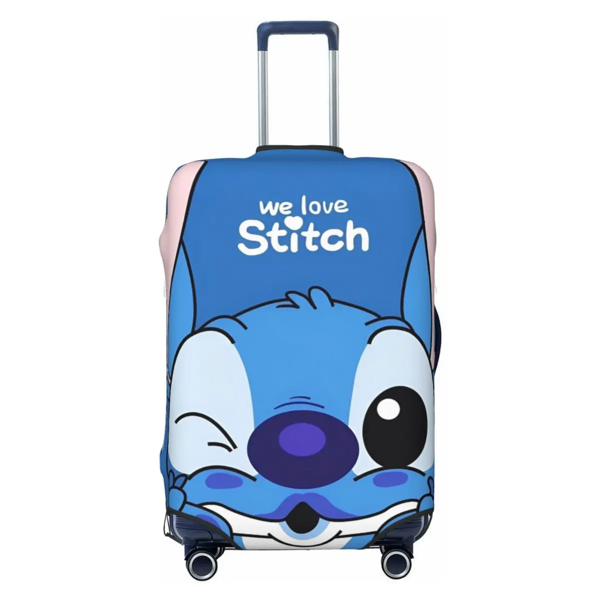 

Custom Cute Cartoon Stitch Suitcase Cover Useful Cruise Trip Protector Luggage Supplies Holiday