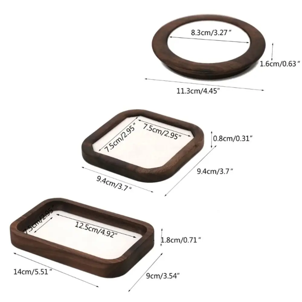 Деревянный поднос для колец с геометрической формой, изысканный бархатный поднос для сережек, органайзер для ювелирных изделий, чехол для шпилек для ушей, держатель для колец, магазин
