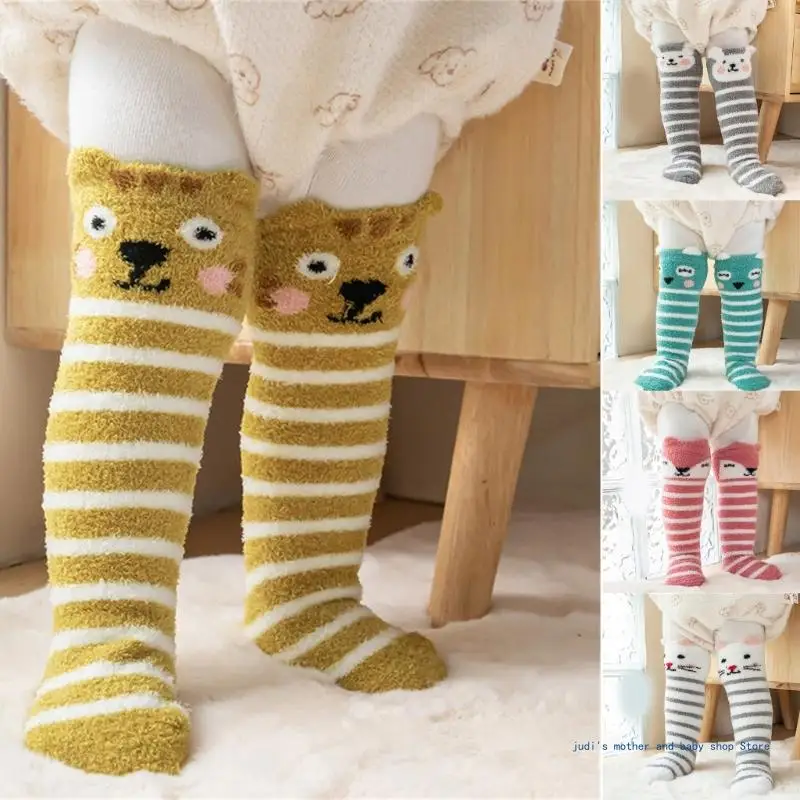 Baby Long Tube Socks Soft Warm Thigh High Socks For Toddler 0-3Year Cold Weather