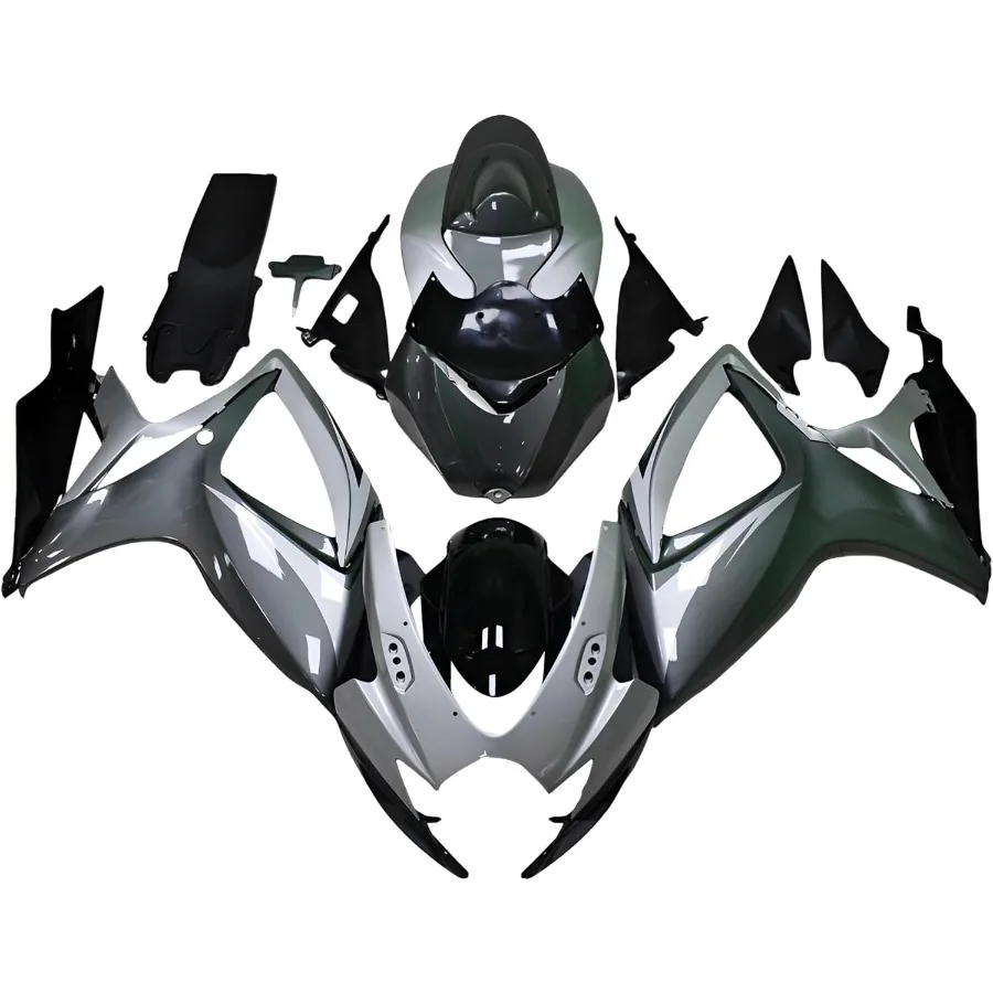 

Injection ABS Black Gray Fairing Kit for Suzuki GSXR600 GSXR750 K6 Models 2006 2007 Motorcycle Bodywork Cowling Set with Enhanc