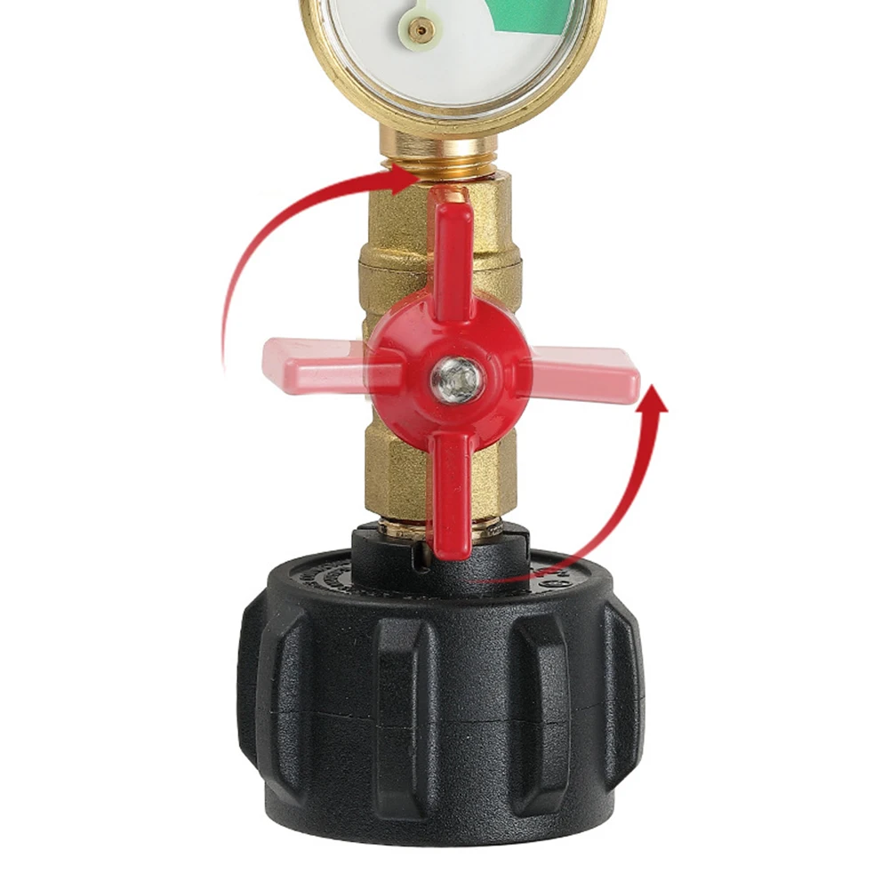 1 Lb Propane Refill Gauge Reliable Performance Solid Brass Adapter With Valve And Gauge For 1 Lb Propane Bottles
