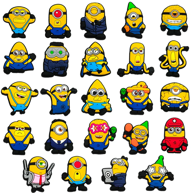

New Minions Hole Shoes Accessories PVC Soft Rubber Shoes Handmade DIY Doll Kids Like Cute Shoes