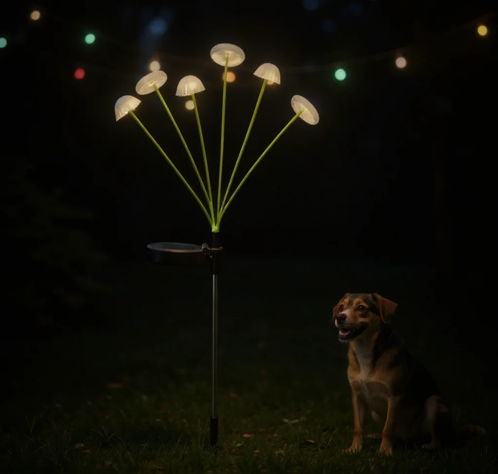 

Solar Garden Lights Led Jellyfish Sway For Decoration Yard Outdoor Waterproof Ip65 Outdoor Waterproof Light Light Mushroom Shape