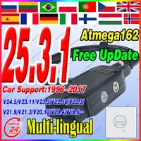 2025 más nuevo V25.3 V24.7 VCD'S VAGCOM herramientas de escáner Scanne Diagnostic HEX Atmega162 V2 herramientas para V-W AU-DI Sko-da se-at español