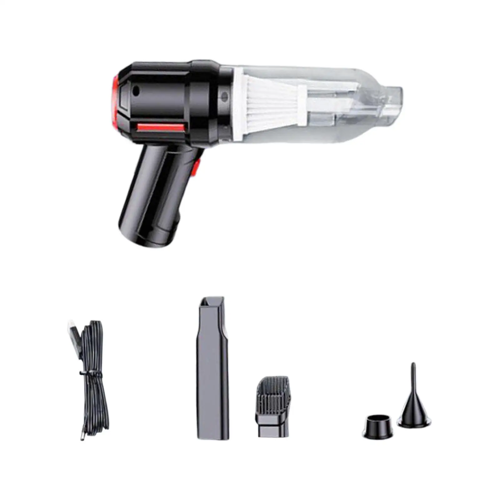Mini Cordless Hand Car Vacuum Cleaner USB Charging for Stairs Pet Hair Cleaning Detachable Size 20Cmx15cm Lightweight Powerful