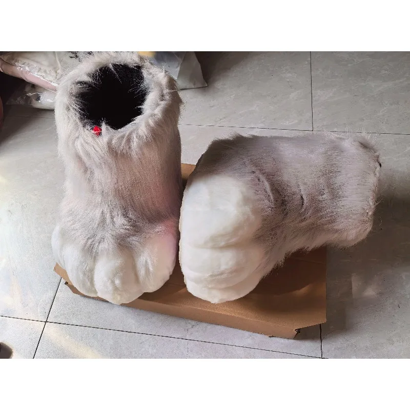 Fursuit Kigurumi Furry Animal Shoes Theropod Headsets Cosplay Costumes Customized Cat Prop Beast Claw Shoes