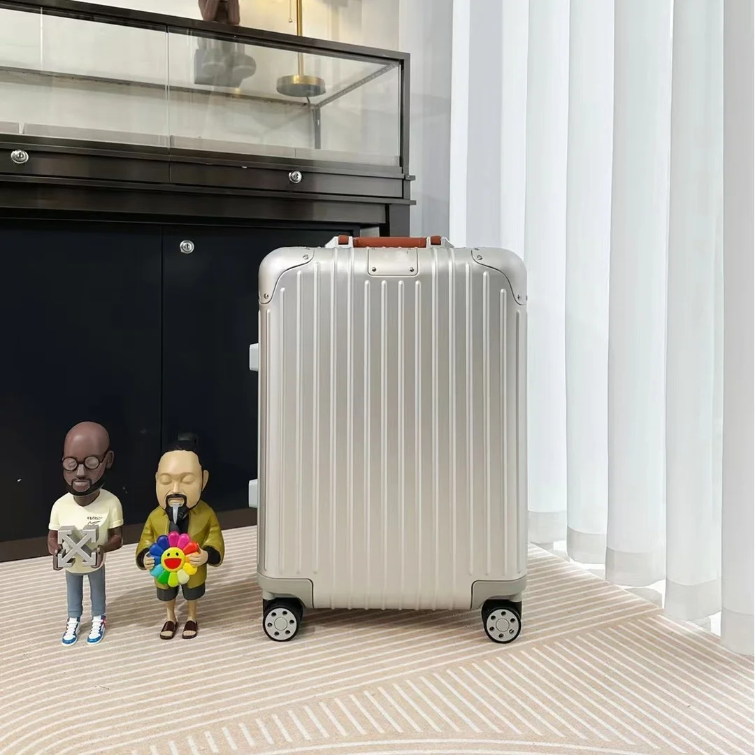 الحد الأدنى فريد المشاهير تتجه الأمتعة الكاملة سبائك الألومنيوم الفاخرة حمل على الحرف الألمانية 21 \ 26 \ 30 بوصة حقيبة أعمال ​