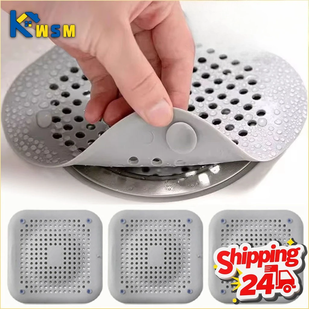 

Silicone Drain Cover Hair Catcher for Sink Shower Bathtub Anti Clog Strainer Plug Bathroom Kitchen Floor Drain Protector