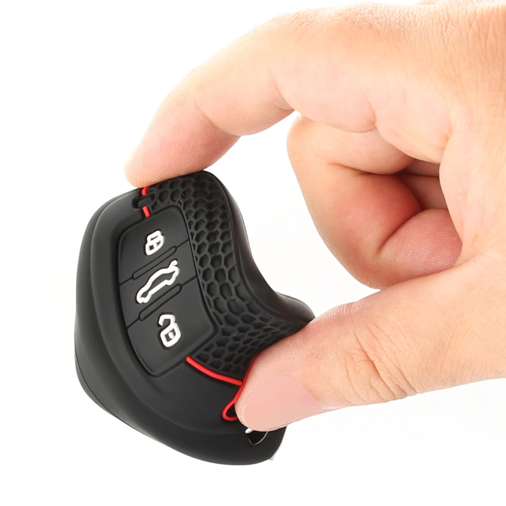 Silicone Car Key Case Cover for Audi A1 A3 8V A4 B8 B9 A5 A6 C7 A7 A8 Q3 Q5 Q7 S4 S6 S7 S8 R8 TT Car Key Protector Shell Keyless