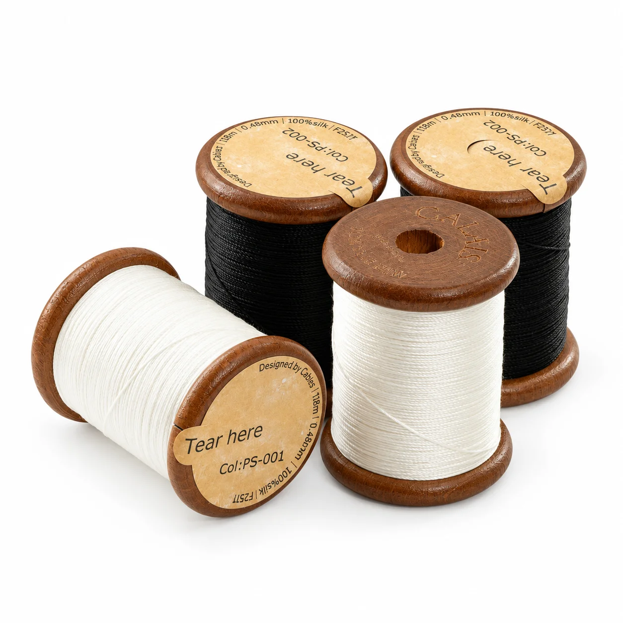 Calais Pure Mulberry Silk Thread 118m for Tatting Lace Crochet Embroidery Beading and DIY Jewelry