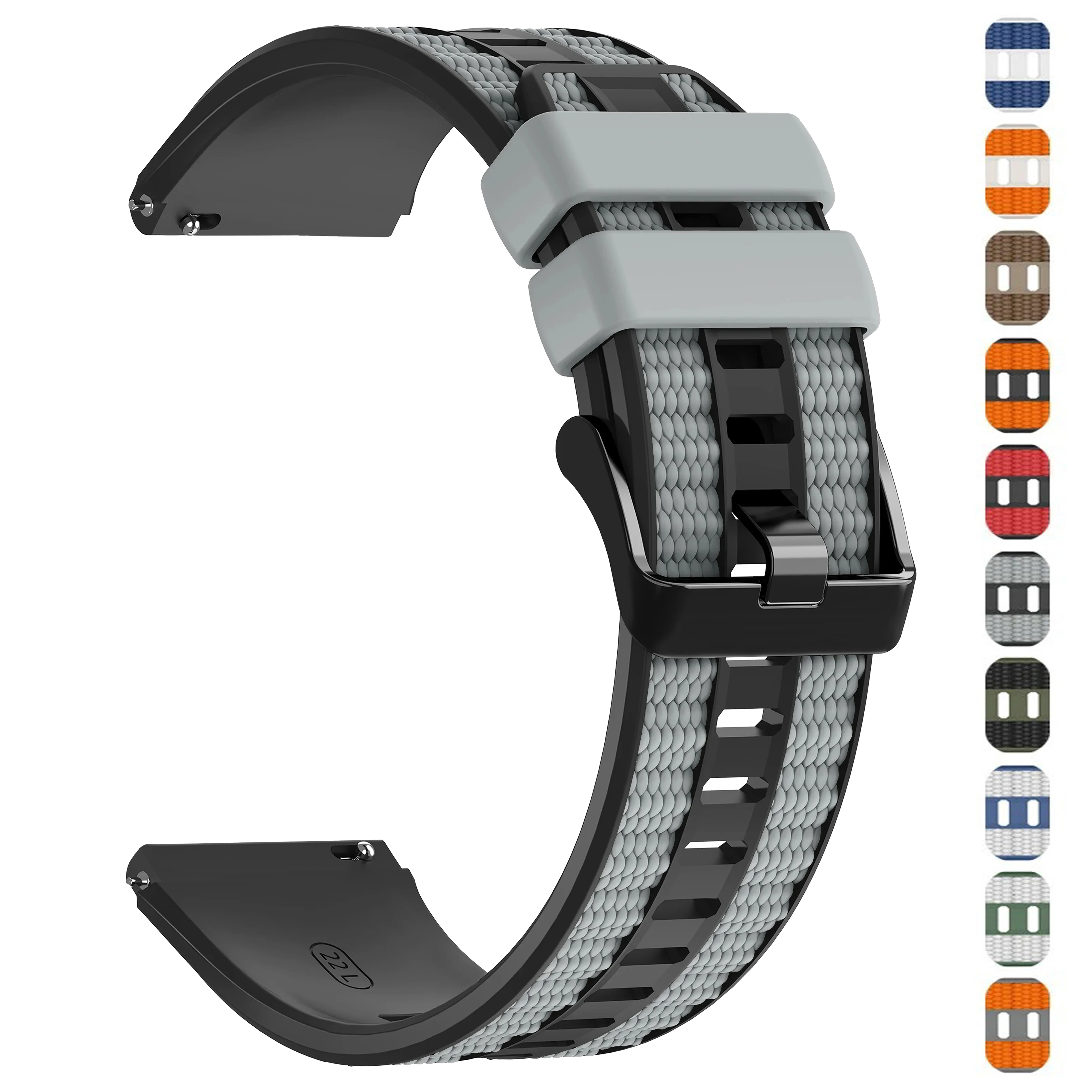 22mm Silicone Watch Strap For Amazfit Bip Max 6 5/Balance 3 2/Active Max/Cheetah Pro/GTR 4 3 Pro Wristband Sport Bracelet Correa