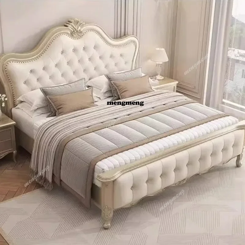 

Nordic wooden Double bed 180x200cm High end minimalism luxury bedroom beds elegant design camas de dormitorio interior furniture