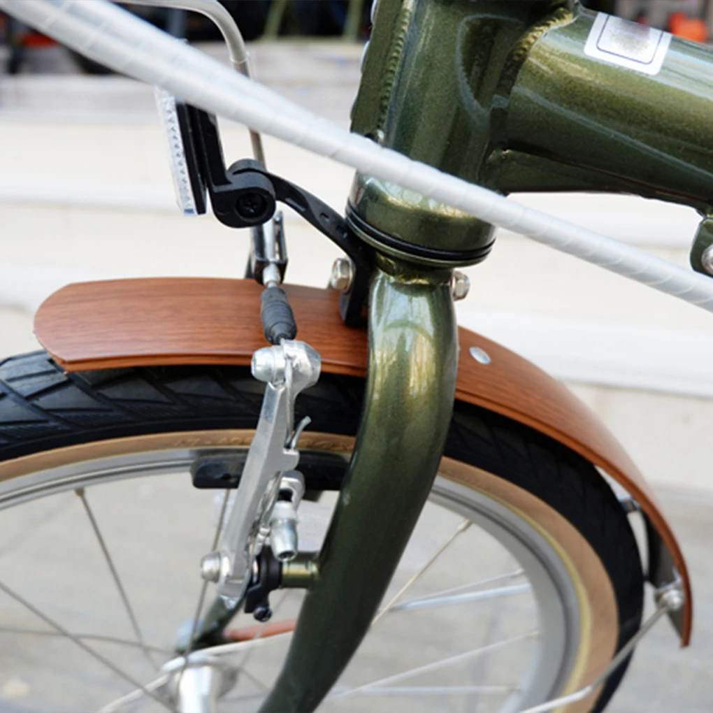 Garde-boue rétro pour vélo pliant, taille optimisée, adapté au frein à disque 16 et 20 papillon/V, ailes de vélo, noir/marron