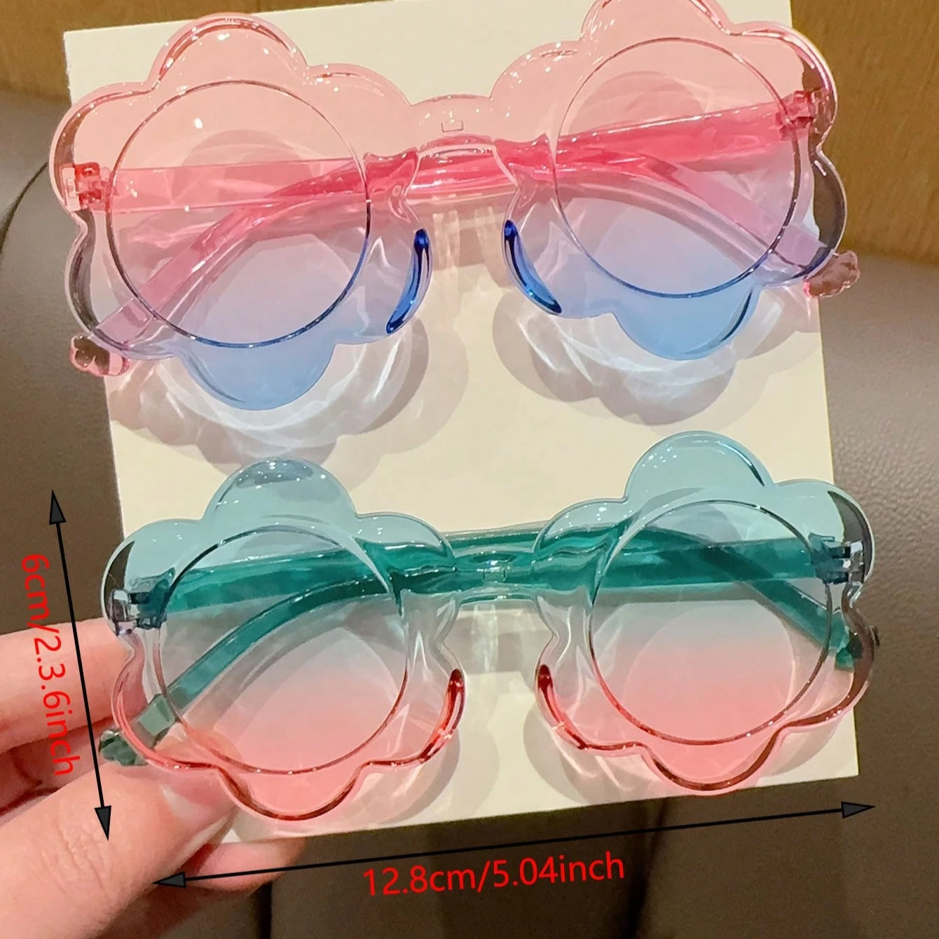 2/4Pcs 2025 Newest  Cute Fashion Gradient Sunflower  Fashion Glasses  Protection Eyewear,Card Only Show,Don't Shipping