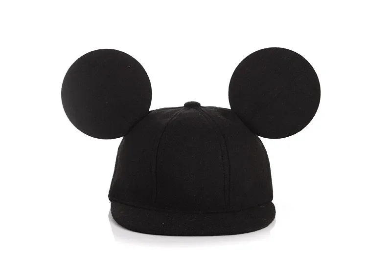 2021 Men's and Women's Wool Baseball Caps, Children's Hats, Hip-hop Hats, Mouse Ears Cap, Outdoor Play Hats, Warm Casual Cap - Image 5