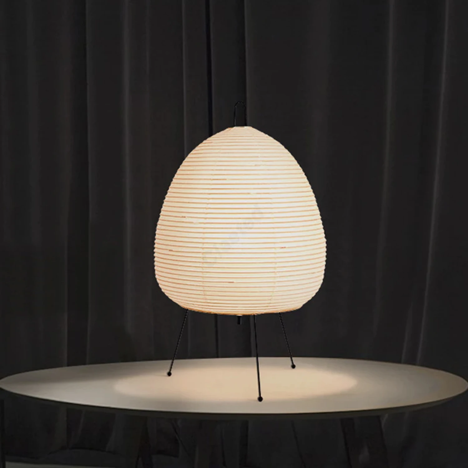 New Japanese Akari Noguchi Table Lamp - Rice Paper Standing Lamp for Bedroom, Study, Living Room Decor