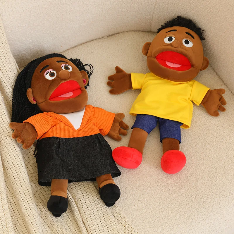 Lustige Handpuppe 38cm Familien-Serie Handpuppe Rollenspiel Gute-Nacht-Geschichten Requisiten Familienspielzeug Puppe Lernspielzeug – Detail 10