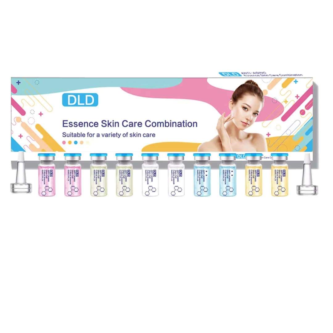 10 vials Korean Facial Skin Care Essence BB Glow Hyaluronic Acid Ampoule Kit Long Lasting Coverage Foundation Beauty Skin Care