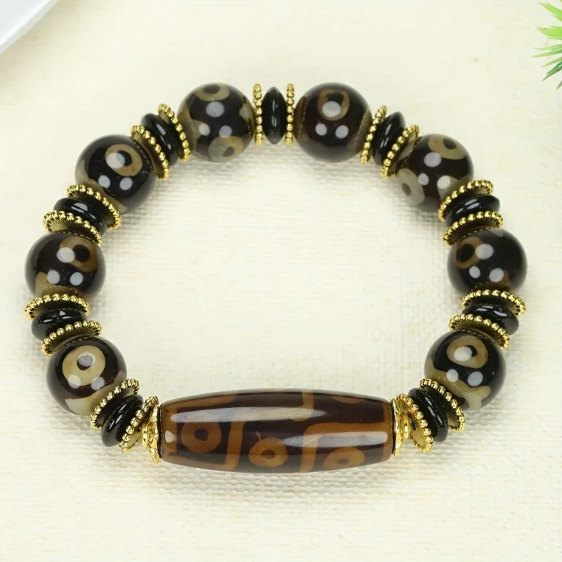 

Bohemian Style Bracelet, Ethnic Style Dzi Bead Bracelet, Agate Men's and Women's Bracelets.