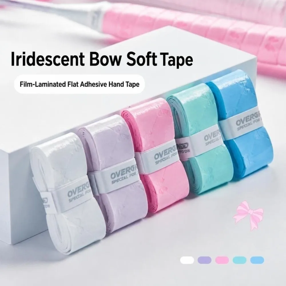 Bow Print Badminton Handle Wrap Tape Sweat-Absorbent Shock-Absorbing Badminton Racket Grips Wrap Wear-resistant Anti-slip