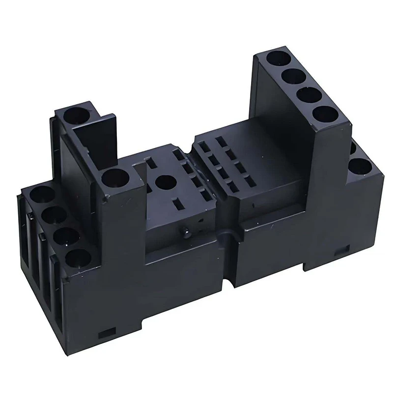 High Precision 6061 Aluminum CNC Milling Structural Block, Black Anodized Multi-hole Custom Machinery Component