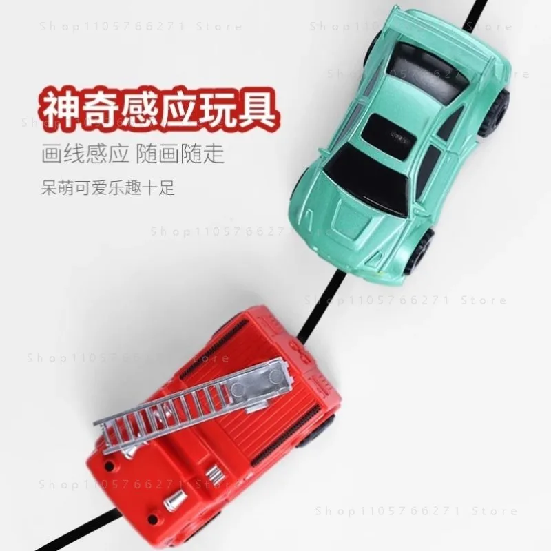 Kids Inductive Line-Following Toy Car, Intelligent Rail-Tracking Mini Racing Car