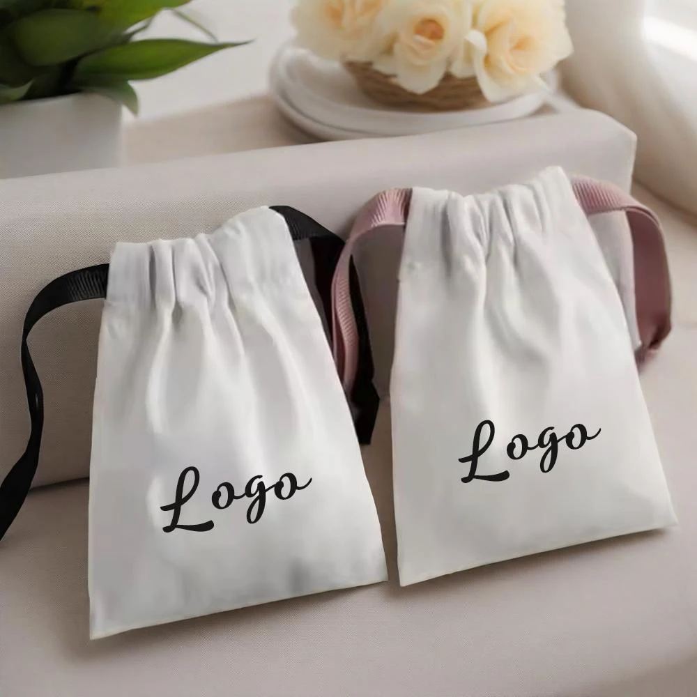 

100pcs DIY Custom Logo Drawstrings Flannel Velvet Bags for Jewelry Earrings Bracelet Earrings Wedding Party Favors Candy Pouches