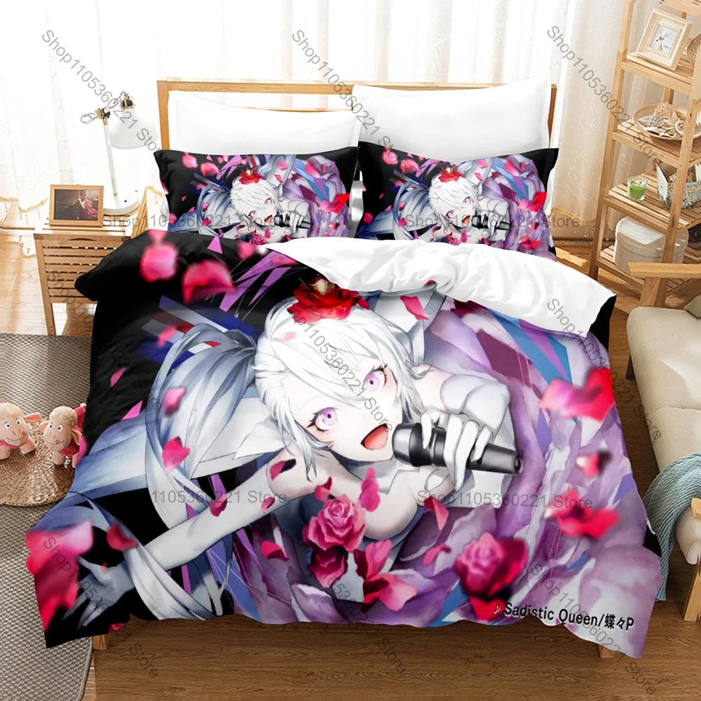 Caligula Overdose Visual Novel 3PCS Bedding Set Duvet Cover + 2 Pillowcases Microfiber 3D Printed Manga Bed Linens Home Decor