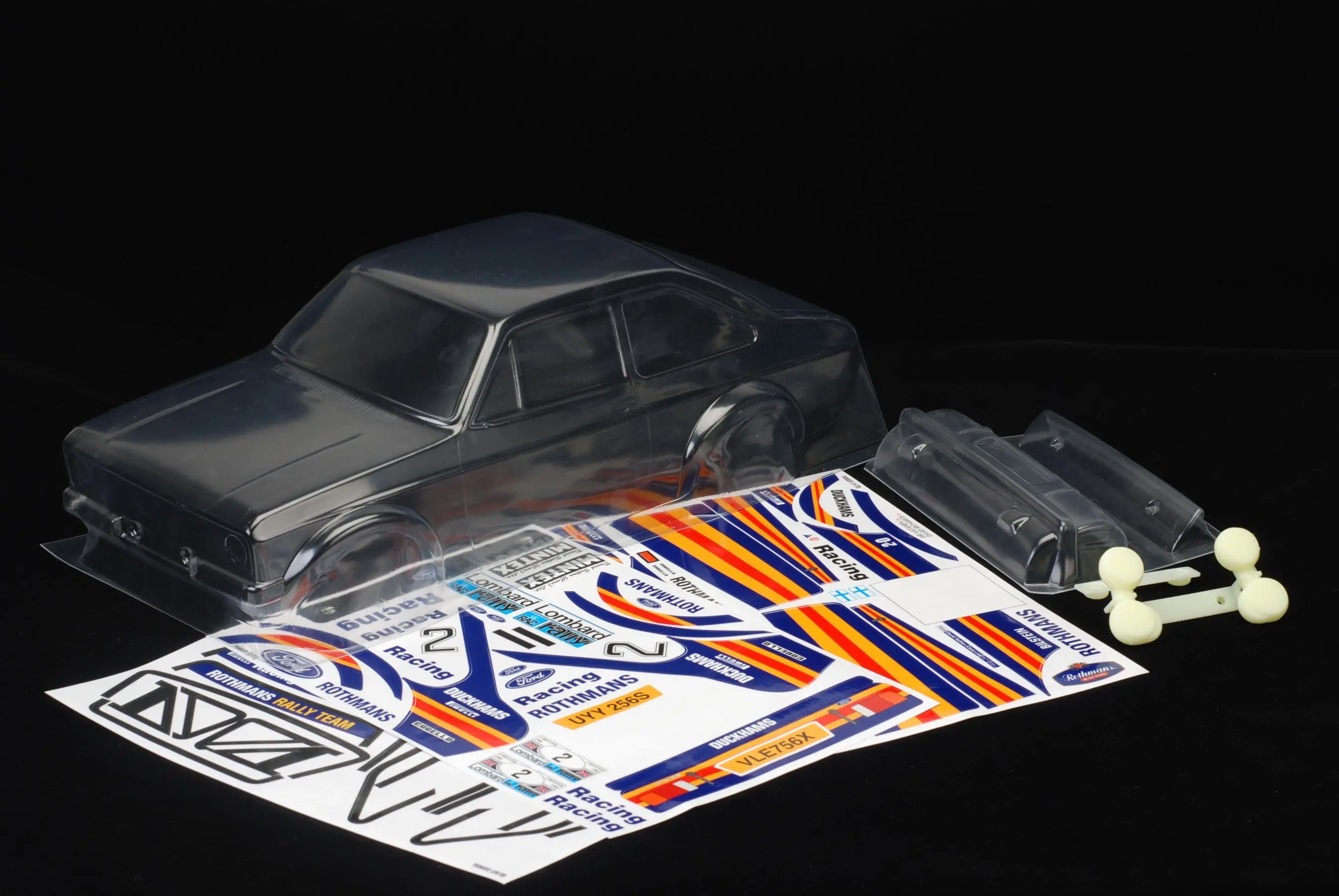 1/10 Escort MK2 RC PC Rally body shell 190mm width Transparent drift body shell with Lamp mirror for 1/10 hsp hpi Tamiya