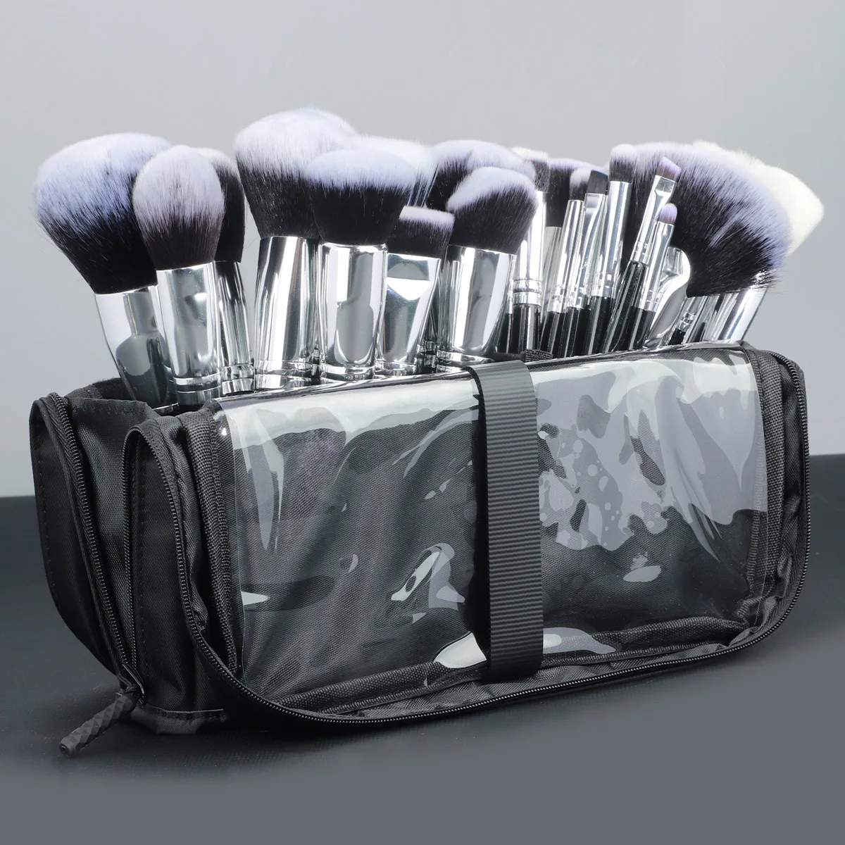 40pcs makeup brushes set high grade black and silver eyeshadow brushes complete set