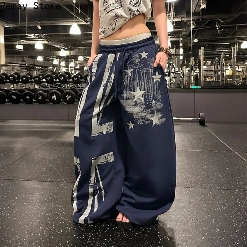 Autumn Winter 2026 Print Design Women's Pants High Street Korean Fashion Cool Hot Girl Y2k American Retro Gothic Pant New Outfis