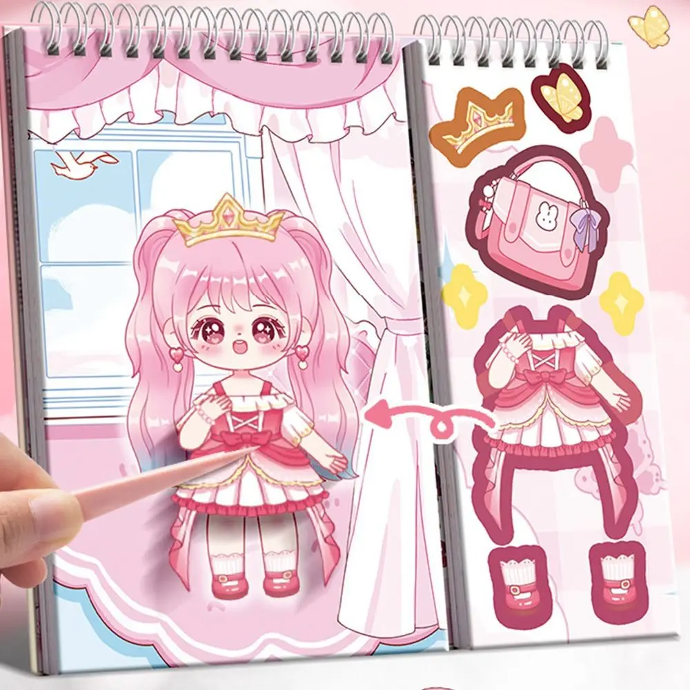 Multicolor Dress Up Scene Stickers Papper Change Dressing Clothes Coloring Book Clothes Coloring Stress Relief