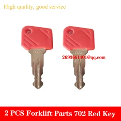 2 PCS 702 Red Ignition Key 26906870 Truck Accessories For Jungheinrich Electric Stapler, Compatible With Mic Komatsu.