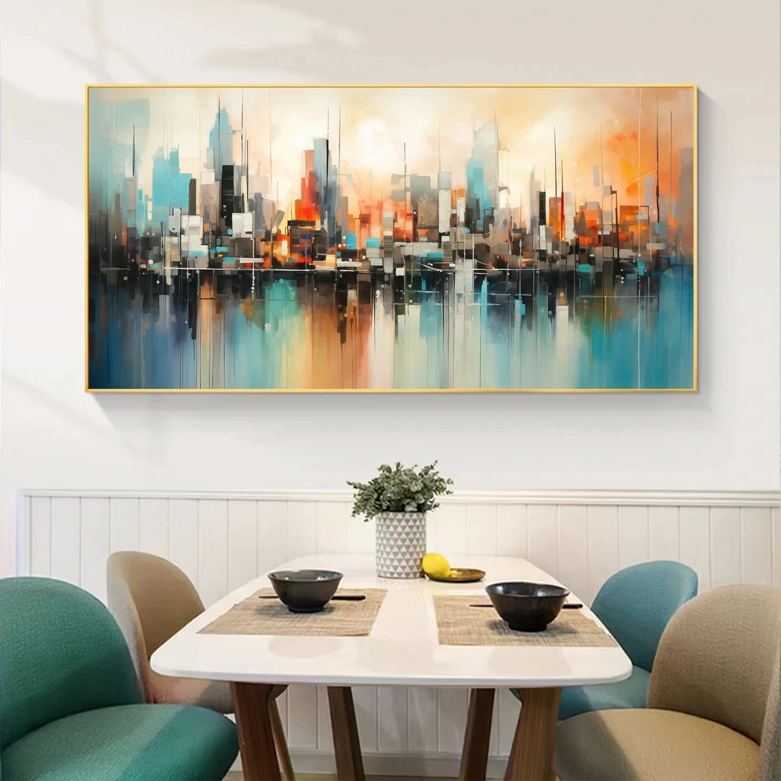 City Texture Oil Painting On Canvas, Large Wall Art, Abstract Custom Painting, Minimalist Wall Art, Modern Living Room Decor Gif