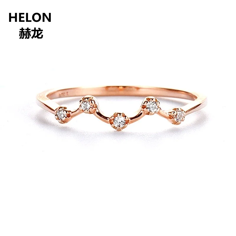 

Solid 14k Rose Gold Natural Diamonds Engagement Wedding Ring Party Anniversary Fine Jewelry