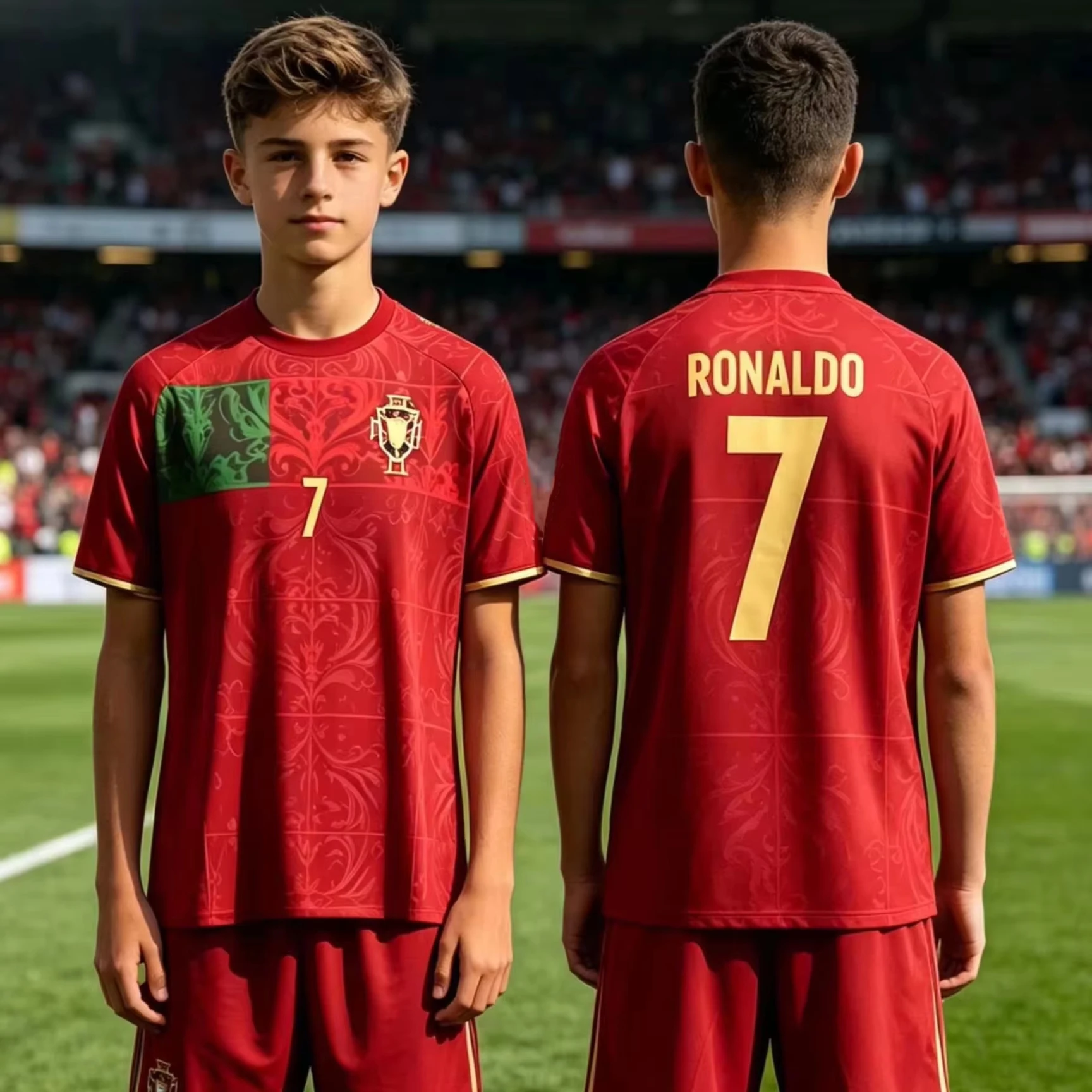 Cristiano Ronaldo Portugal Jersey Top Men T Shirt Women Tees Boys Top Children Parent Child Quick Dry Short Sleeves Kids T Shirt